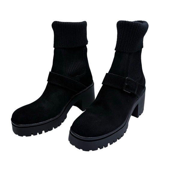 BLONDO Remi Waterproof Stretch Knit Lug Bootie 8 - Picture 4 of 10